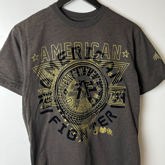 American Fighter T Shirt Small S Gray Graphic Tee - Picture 16 of 16